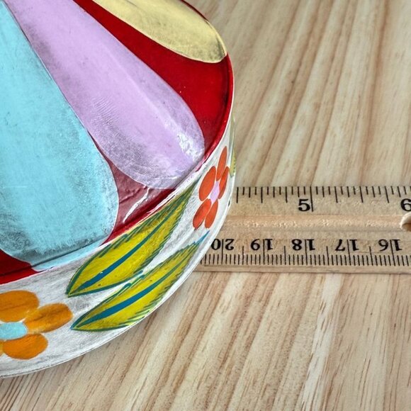 Vintage Tonals Mexican Hand-Painted Funnel By Ser.Mel Tonala Jal Decor - Picture 9 of 9